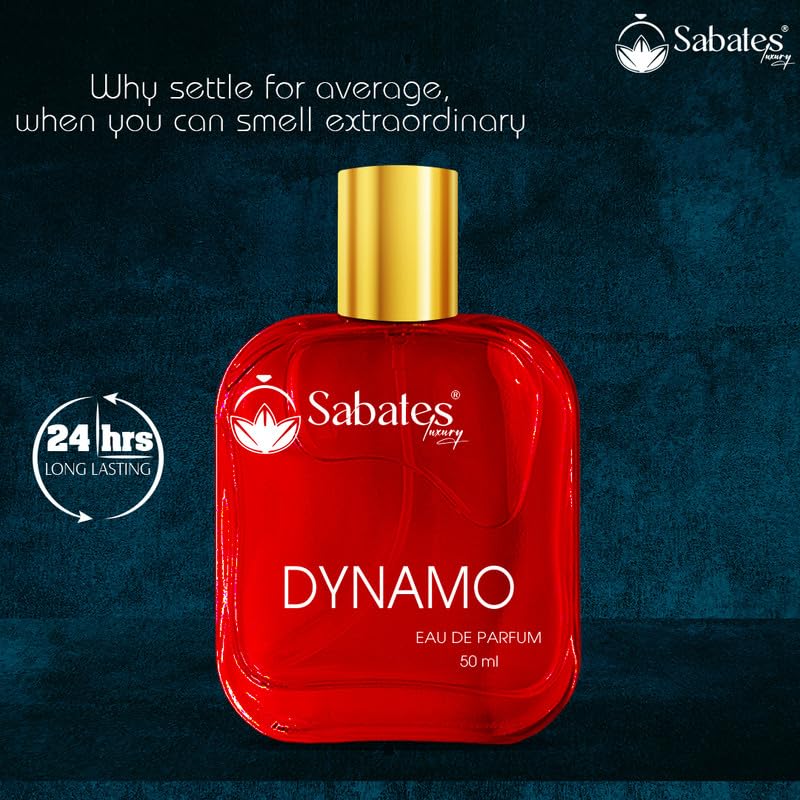 Sabates Dynamo Eau De Parfum 50ml 1.6 Fl.oz. | Long Lasting, Classic Elegance Fragrance | 100% Liquid Perfume Without Gas