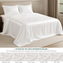 1 Double Bedsheet For King Size With 2 Pillow Covers - 108 X 108 Inches, White | Perfect For Romantic Night, Excellent Gift For All Celebrations Bedsheet