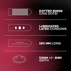 Manforce Litchi Flavoured Extra Dotted Condoms For Men 40 Pcs Latex For Her Enhanced Pleasure