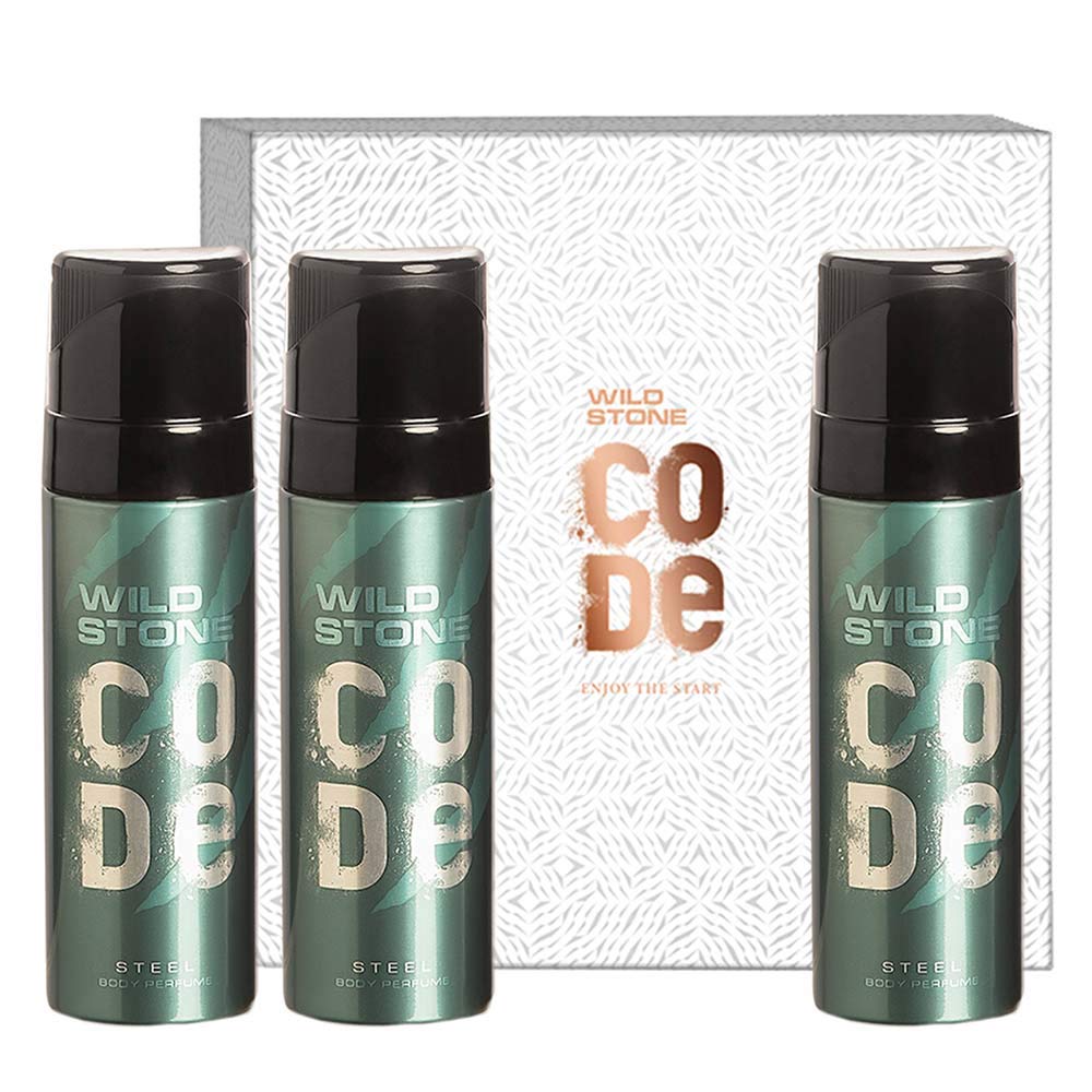 Wild Stone Ode Steel Body Perfume 360ml 12.1 Fl.oz.| Perfect Refreshing Fragrance For Officewear | Pack Of 3