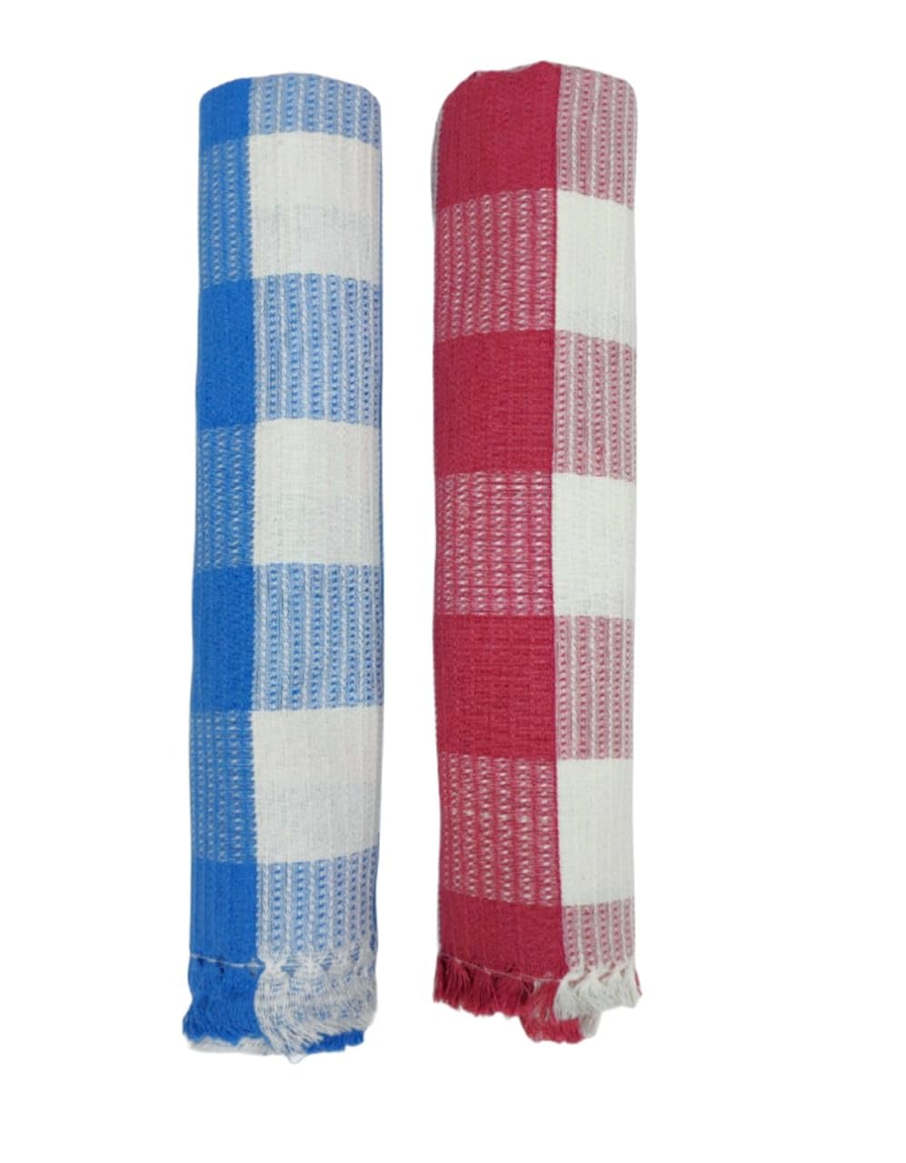 Bombay Dyeing Rimzim 100% Cotton Printed Soft & Slick Quick Drying Bath Towels 500 Gsm (Blue & Rose) - 2 Pcs