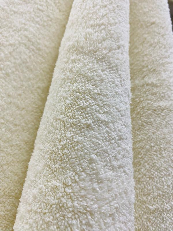 Xolena Microfiber Bath Towel 500m Gsm | Quick-Dry & Highly Absorbent Ideal For Gym, Beach, Spa, Travel Towel (Off- White)