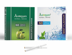 Herbal Flavor Cigarette For Relieve Stress - Pack Of 5, 10 Sticks In Each Packet | Mint, Relax, Double Apple, Gulkand, Paan Masala Flavour - Tobacco & Nicotine Free