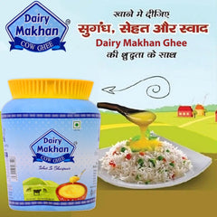 Organic Natural Cow Desi Ghee By Dairy Makhan | Good Source Of Vitamins & Minerals Healthy Desi Cow Ghee For Desserts | 6 Litre (1 Litr * 6) 202.8 Ounce | Jar Pack