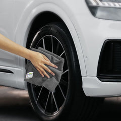 Softspun Microfiber Cloth 450 Gsm | Thick Lint & Streak-Free Multipurpose Cloths Automotive Microfibre Towels (3 Pcs) - Grey