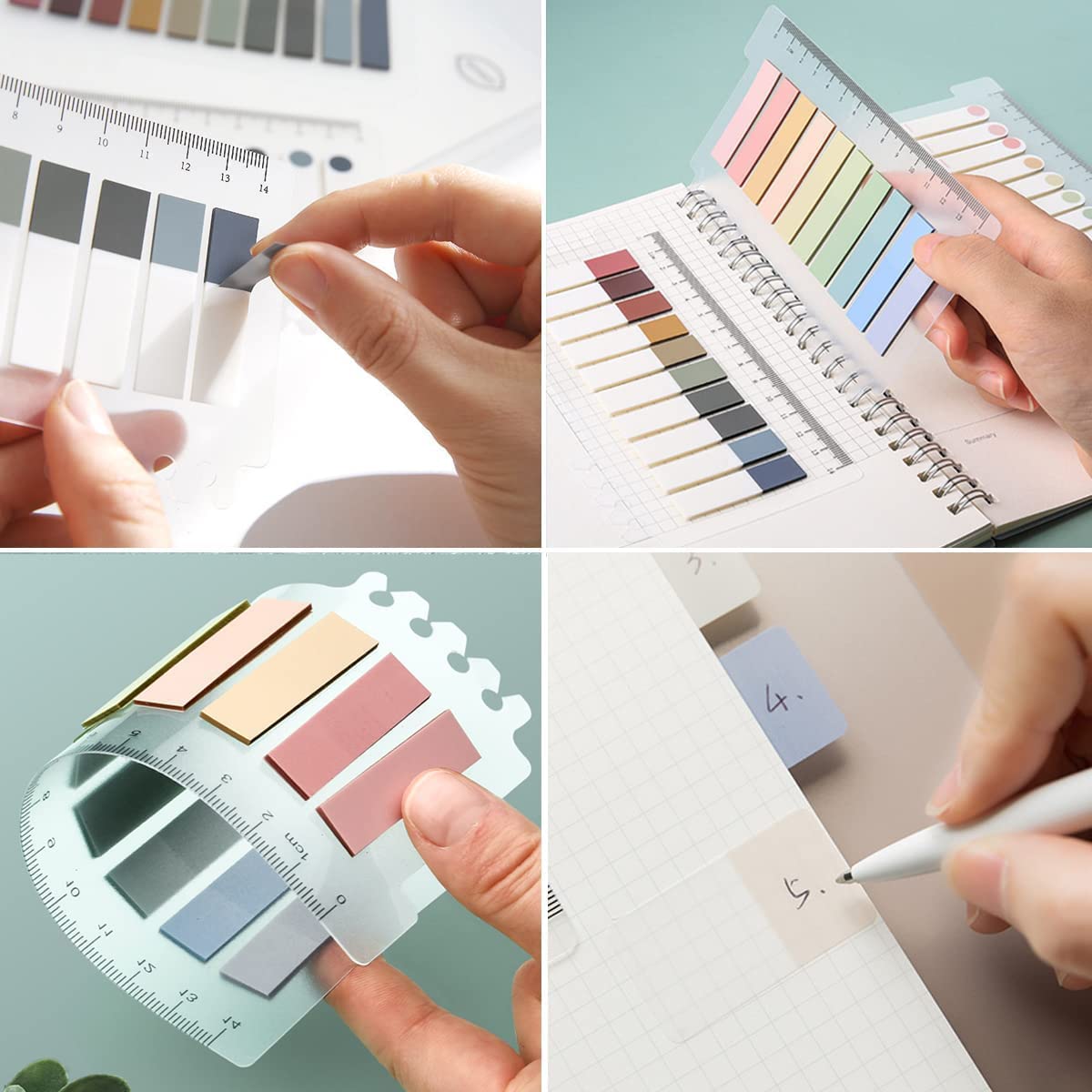 Sticky Book Tabs Colorful Annotation Tabs, Writable Transparent Sticky Notes - 3 Packs
