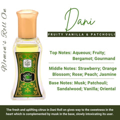 Naseem Dani Concentrated Perfume Oil Roll On 24ml 0.8 Fl.oz. Arabian Fragrance Oil For Women | Alcohol Free