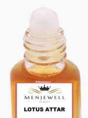 Menjewell Lotus Attar Perfume 5ml 0.17 Fl.oz. For Men & Women | Long Lasting | Alcohol Free