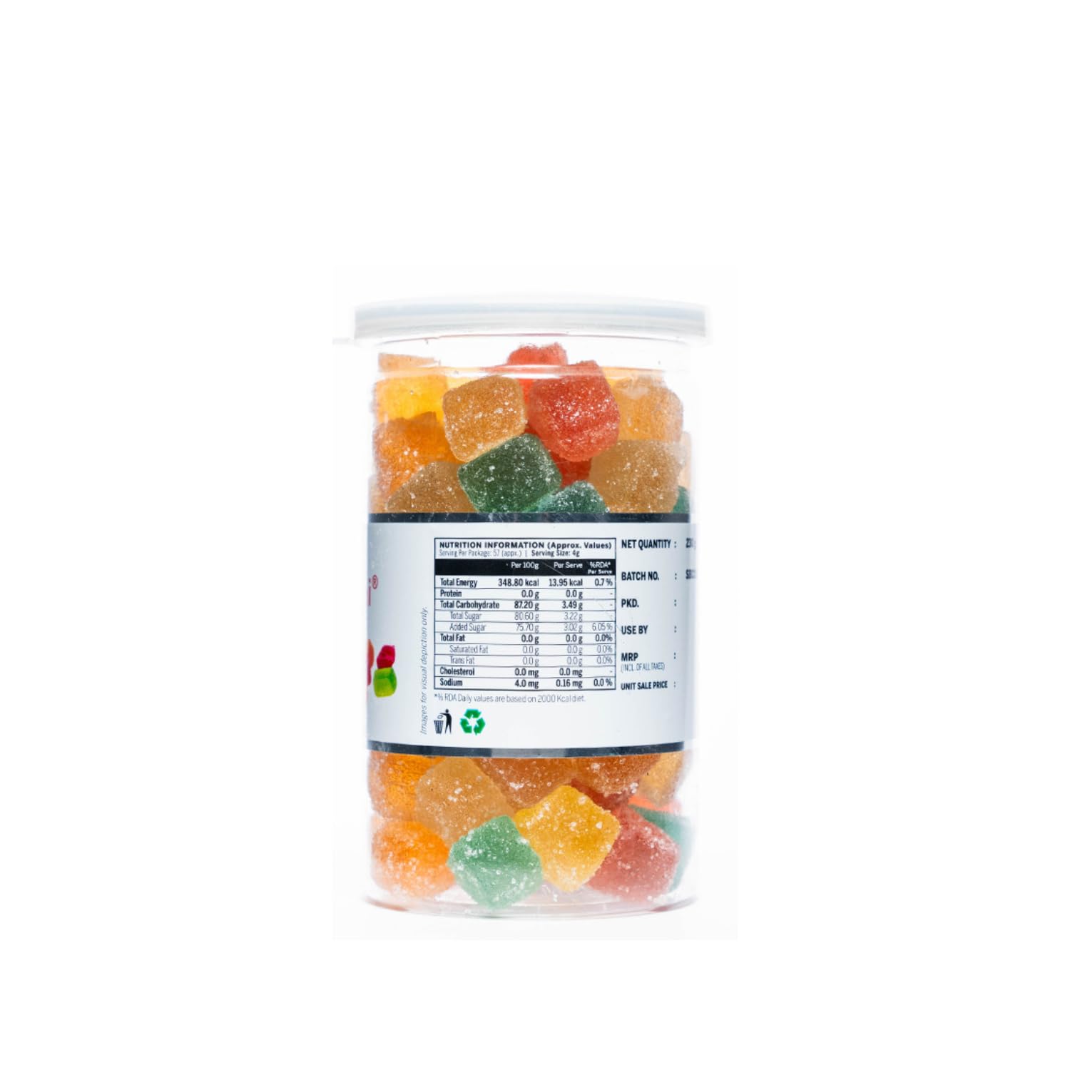 Shadani Jelly Can (230gm), Soft & Chewy Jellies Candy For Kids & Adults Mix Fruit Jellies-Candy