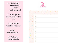 A5 Notes/To Do List Notepad, Beautiful Daily Checklist Pad, 50 Tear-Off Sheets (Bear) Pack Of 1