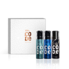 Wild Stone Code Chrome, Steel & Titanium Body Perfume 360ml 12.1 Fl.oz. Pack Of 3 For Men | Long Lasting Fragrane