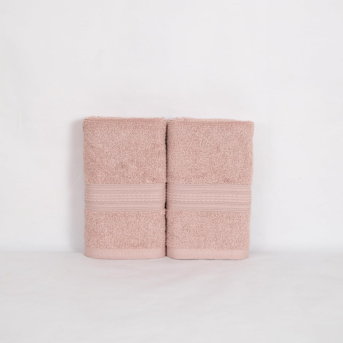 Rangoli 100% Cotton Fibre 2 Hand Towel 500 Gsm | Highly Durable & Super Absorbent Towel | Skin-Friendly & Quick Drying Luxury Towels (Peach)