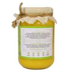 100% Pure Moringa Infused Desi Cow Ghee By Vanalaya | Rich Source Of Vitamin A & Healthy Delicious Pure Desi Ghee For Boost Immunity | (500ml) 16.9 Ounce | Jar Pack