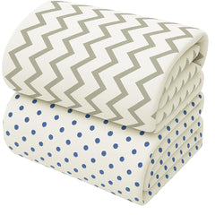 Organic Cotton Muslin Baby Bath Towel 200 Gsm | Cotton Cloth Premium Baby Washable Reusable, Absorbent, Extra Soft (Blue Dot & Grey Zig Zag)- Pack Of 2