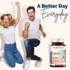 The Quin Co. Everyday Multivitamin Tablets For Men & Women With 38 Active Ingredients | For Immunity, Brain Health, & Gut Health | 60 Tablets , 100gm 0.2lbs
