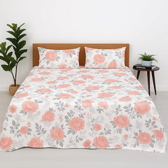 Double Bedsheet Includes 2 Pillow Covers Soft & Breathable Microfiber – 90 X 100 Inches, White | Perfect For Year-Round Comfort