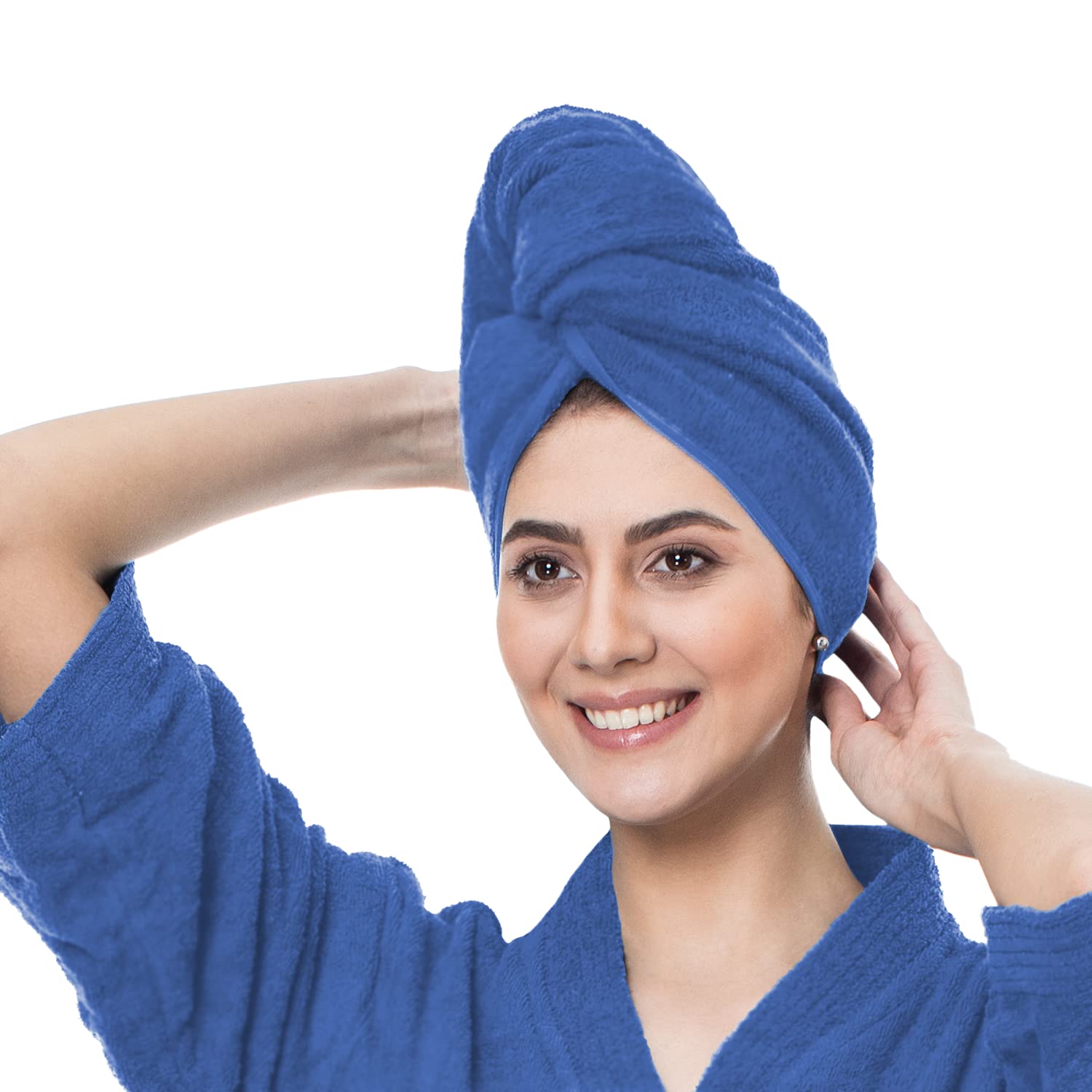 Sassoon Venir Microfiber Hair Wrap Towel 450 Gsm | For Women With Smooth Texture Super Absorbent Quick Dry Hair Turban (Assorted)- Pack Of 2