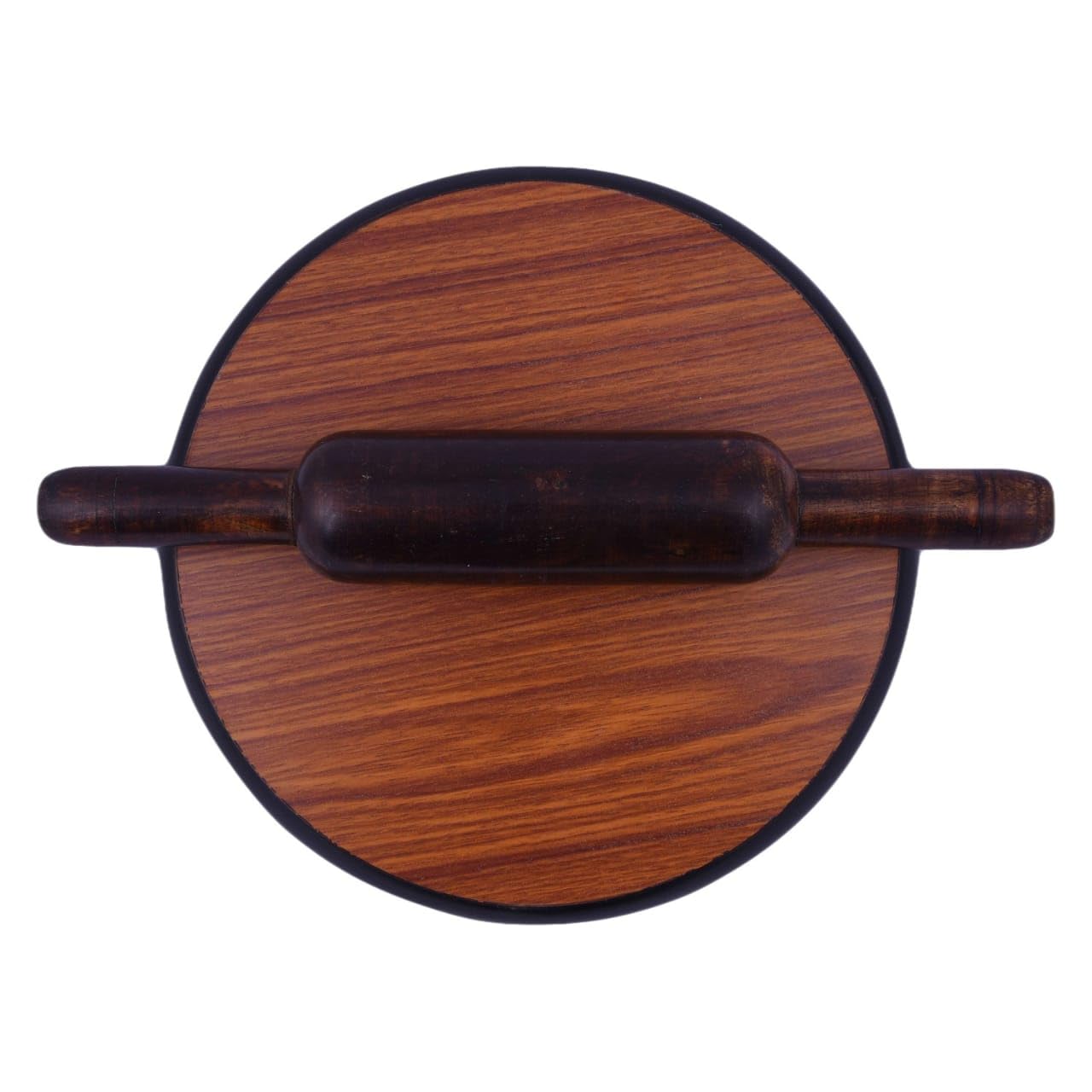 Brown Wooden Chakla With Wooden Rolling Pin Or Belan - 9 Inch | Roti Maker, Rolling Board