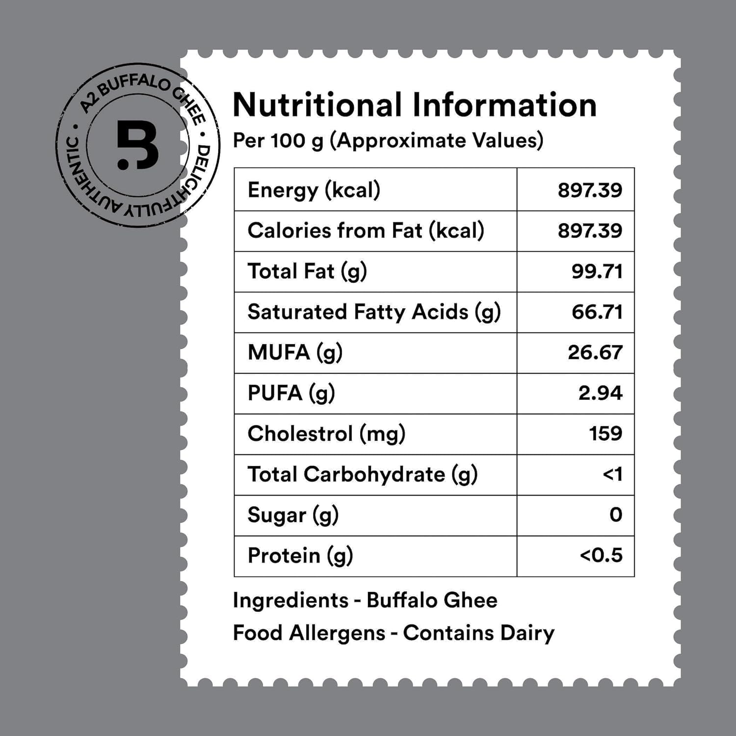 Natural A2 Buffalo Ghee By Barosi | Rich In Vitamins A, E & Healthy Cow Desi Ghee Good For Improves Eyesight | (1 Litr) 33.8 Ounce | Jar Pack