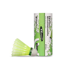 Vector X Flight Nylon Badminton ShuttleCock , Green | Pack Of 3 , Suitable for Beginners