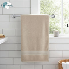 Dermoxie The Soft Comfort Air Rich 100% Cotton Bath Towels 500 Gsm | Premium Bathroom Collection Bath Towel (Biege)