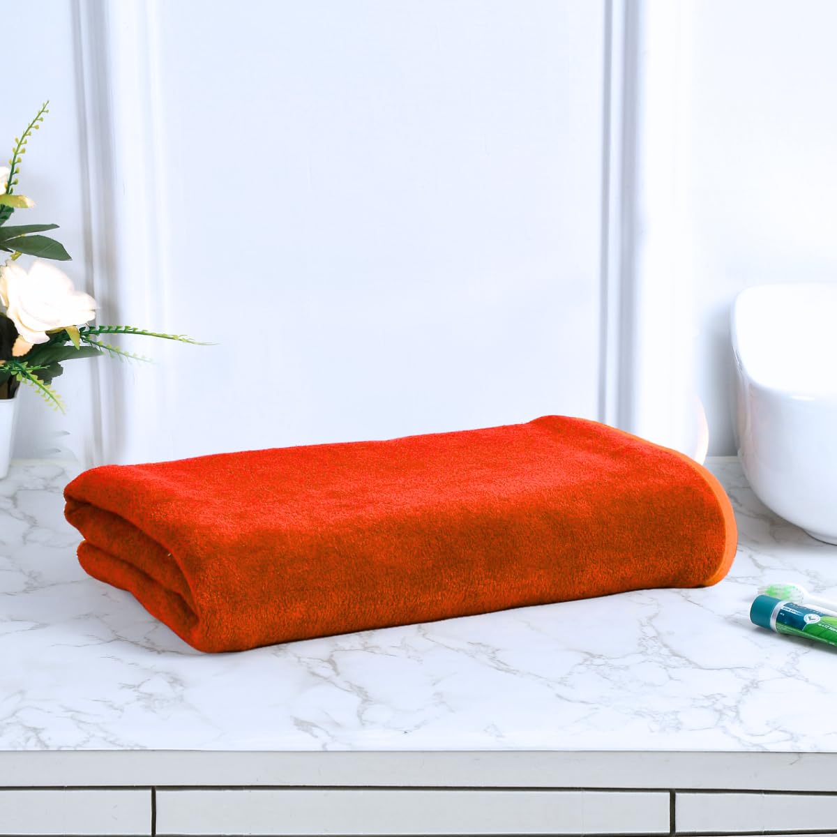 Black Gold The Finer Touch Premium Microfiber Bath Towels 400 Gsm | Lightweight Ultra-Soft Fade Resistant (Red)