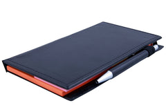 Memo Note Pad | Memo Note Book With Sticky Notes & Clip Holder In Diary Style (Rust)