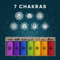 7 CHAKRAS GEM STONES REIKI MAGIC CANDLE | TAROT CANDLE BEST FOR DIWALI DECURATE