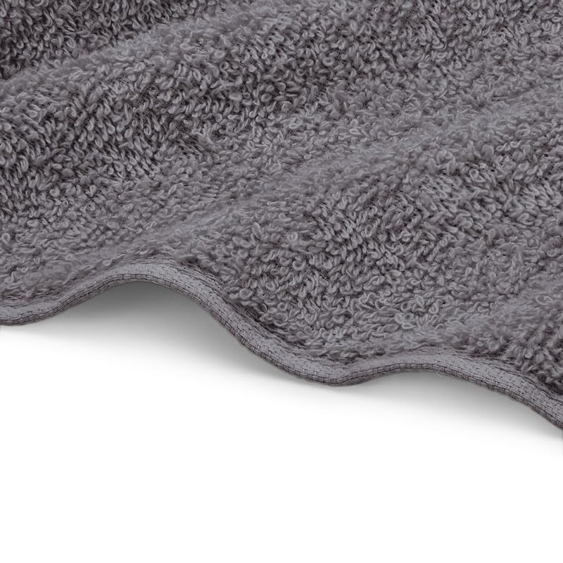 Welspun Alpha Cotton Large Bath Towel Soft & Absorbent 500 Gsm (Dobby - Mid Grey)