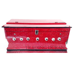 Musical Instrument Harmonium For Beginners & Kids - 7 Stoppers, 39 Keys, Double Bellow, Two Reeds (Base- Male), Perfect For Every Octave | Compact & Portable Design - Red Color