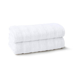 Mytrident Quick Dry 100% Cotton Hand Towel 400 Gsm (White) - 2 Pcs