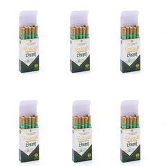 Basil Flavored Herbal Filter Dhoompan Sticks - Pack Of 6X 10 Pcs Herbal Cigarette | Bidi Sticks Rolled In Tendu Leaves, Non-Addictive Sticks - Tobacco Free & Nicotine Free