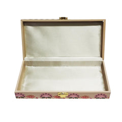 Gold Plated Velvet Touch Mgi Floral Decorative Box, Wedding Fancy Shagun Cash Box, Jewellery Box, Money Box, Gaddi Box, Colour - Multicolour, Pack Of 3