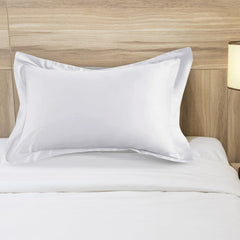 Microfiber Bed Pillow, Ultra Soft Bed Pillows For Side, Front & Back Sleepers - 60.96 L X 40.64 W X 12.7 H | Hotel Flange Pillows For Sleeping - White, Luxurious Pillow For Bed - Set Of 1