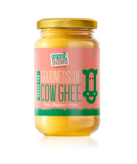Natural Goodness Of Cow Ghee By Organic Shastra | Vedic Bilona Method Traditional Curd Churned Grass-Fed Danedar Ghee Good For Health | (750ml) 25.3 Ounce | Jar Pack