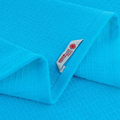 Casa Copenhagen Egyptian Cotton Waffle Large Bath Towel 500 Gsm (Teal Blue)