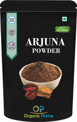 Organic Prime Arjuna Powder Arjuna Bark, Terminalia Arjuna Chaal Powder For Cholesterol Control | 500gm 1.1lbs