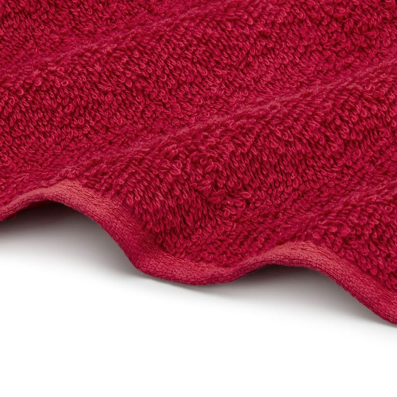 Welspun Alpha Cotton Large Bath Towel Soft & Absorbent 500 Gsm (Dobby - Tango Red)