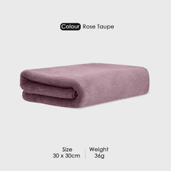 Housse Premium Microfiber Face Towel 600 Gsm | Korean Beauty Ultra Absorbent, Odour-Free, Quick Dry Face Towel (Pack Of 4) - Rose Taupe