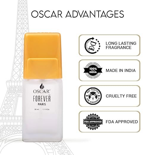 Oscar Forever Rose Gold Long Lasting Perfume For Women | Aromatic Fougere Fragrance | Skin Friendly Perfume | 30ml 1 Fl.oz.