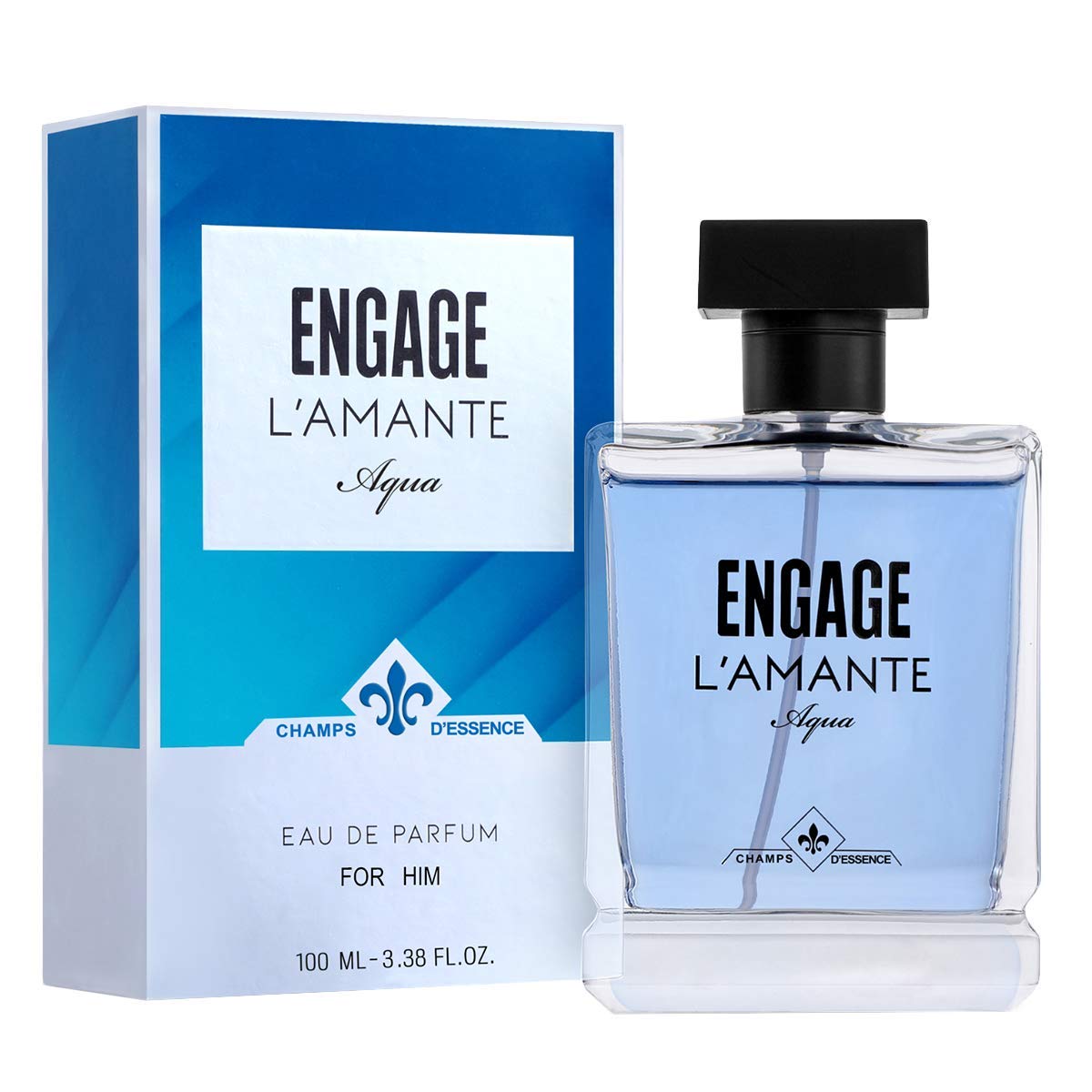 Engage L'amante Aqua Eau De Parfum For Men 100ml 3.4 Fl.oz. | Long Lasting Premium Fragrance Skin Friendly