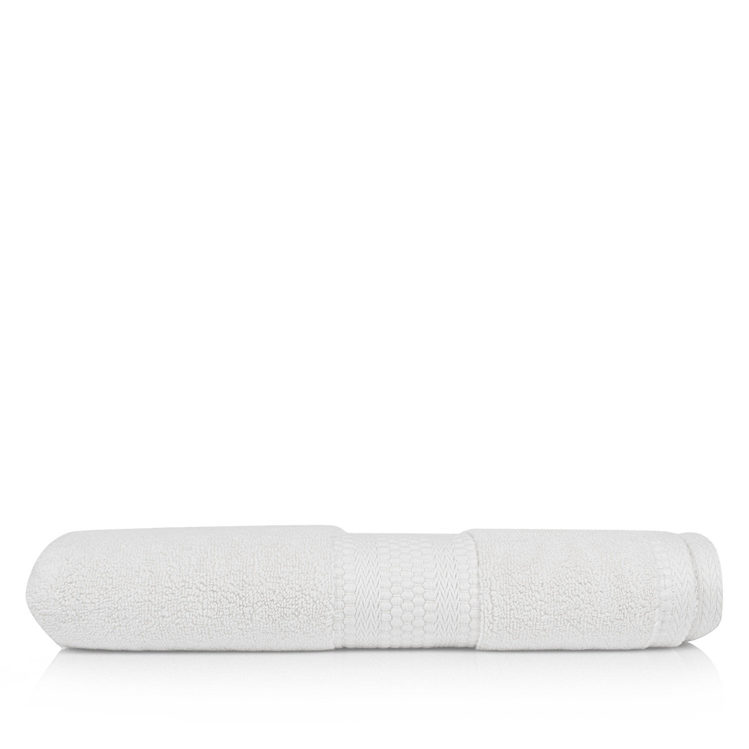 Bombay Dyeing Super Ultrx Zero Twist Plain Dyed 100% Cotton Bath Towel 600 Gsm (White)