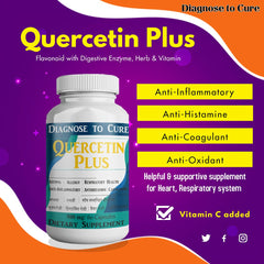 Diagnose To Cure Quercetin 95%, Bromelain 2400 Gdu, Stinging Nettle Leaves Extract & Vitamin C, 500mg | 60 Veg Capsules , 100gm 0.2lbs