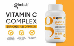 Glimlach Vitamin C Complex Tablet With Amla & Zinc For Men And Women - Supports Energy, Immunity, Antioxidant | 50 Veg Tablets , 100gm 0.2lbs