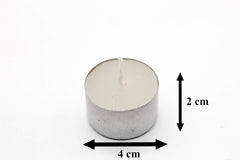 WHITE 100% PURE WAX TEALIGHT CANDLES PACK OF 30 | 9 HOURS BURNING TIME