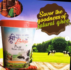 Premium Desi Ghee By Shree Bhog | Great Source Of Essential Nutrients Desi Ghee Perfect For Strong Bones | (1 Litre) 33.8 Ounce | Jar Pack