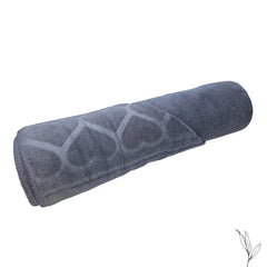 Nive Home Linens Microfiber Bath Towel 400 Gsm | Self Design, Ultra Soft, Super Absorbent, Quick Dry (Gray)