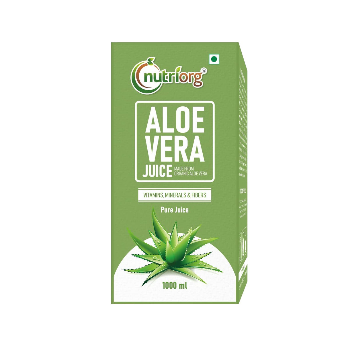 Nutriorg Organic Aloe Vera Juice With Pulp Cold - Pressed Pure Aloe Vera Supports Hair, Skin, Detox, Weight Loss & Immunity | No Added Sugar Ayurvedic Juice For Digestive Health, 1000ml 2.2lbs