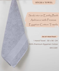 Rangoli Soft Absorbent Durable Towels Earthly Egyption Cotton Plush Oversized Small Size Bath Towel 400 Gsm (Grey)