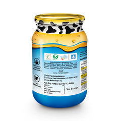 Organic Desi Cow Ghee By Akshayakalpa Organic | Rich In Vitamins A, D & K Healthy Desi Ghee Good For Improves Eyesight | (490ml) 16.5 Ounce | Jar Pack